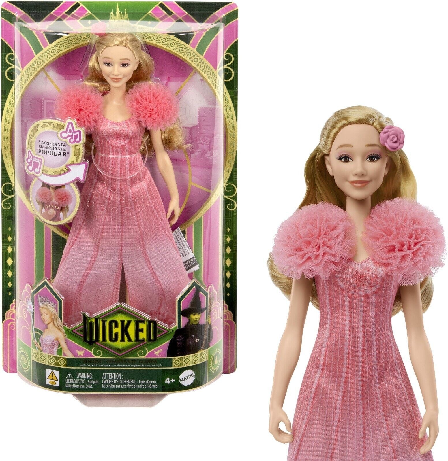 Universal Pictures Wicked Singing Glinda Fashion Doll Posable with Removable Movie Fashions & Accessories