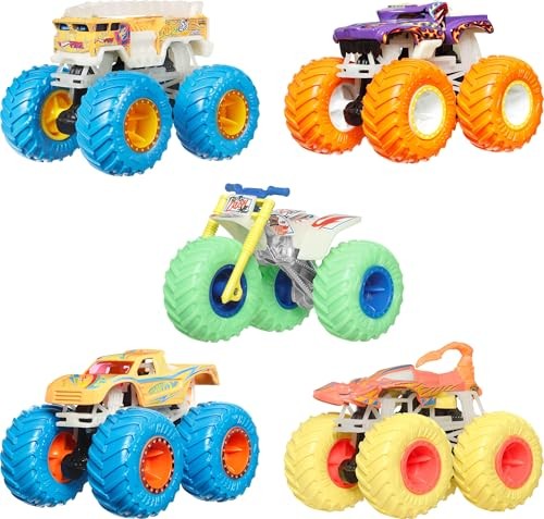 Hot Wheels Monster Trucks Die-Cast 1:64 Scale Toy Truck That Glows in the Dark (Styles May Vary 1 Vehicle per purchase)