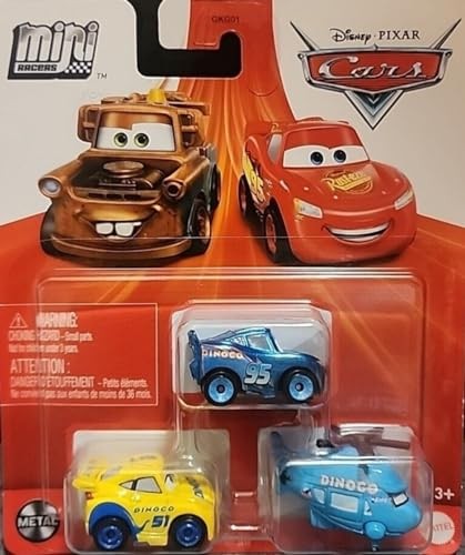 Disney Pixar Cars Toys Mini Racers 3-Pack Metal Toy Cars