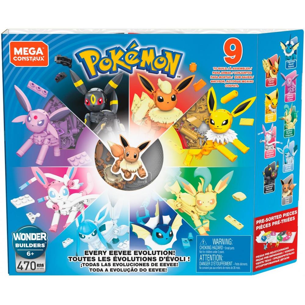 MEGA BLOKS - Pokemon: Every Eevee Eevolution Pack, 470 Piece Building Toy Set