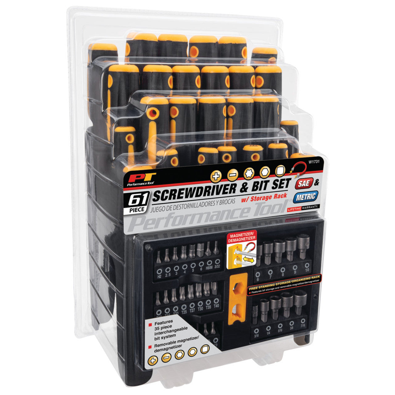 61 pc. Screwdriver & Bit Set