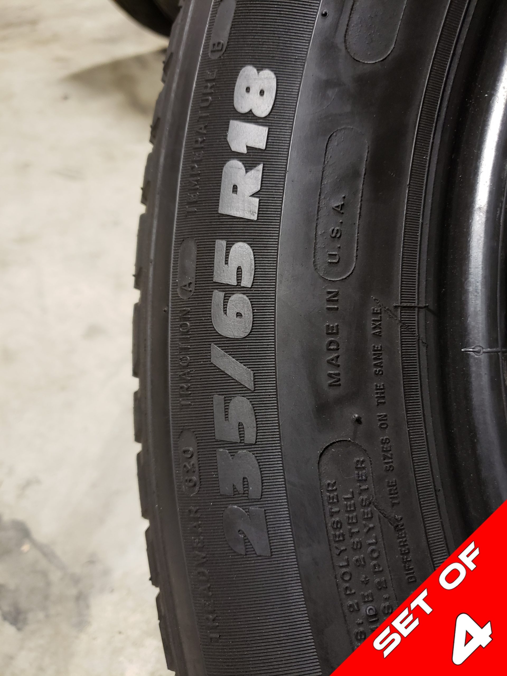 SET OF 4 235/65R18 Michelin LATITUDE TOUR 106 T - Used Tires