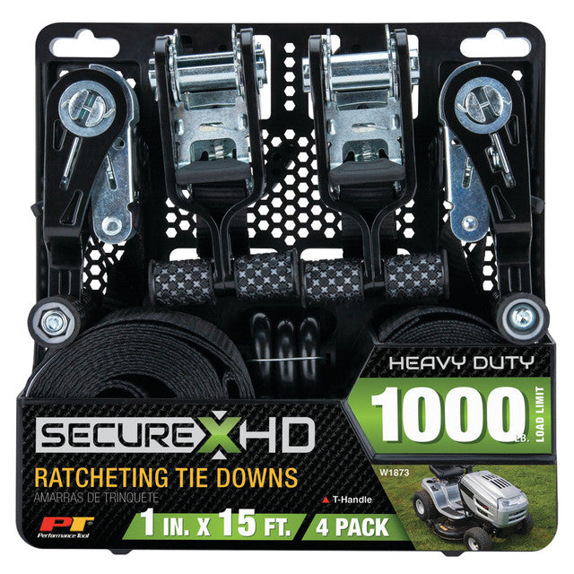 Performance Tools 4 pk. 1" X 15' Tie Down Straps