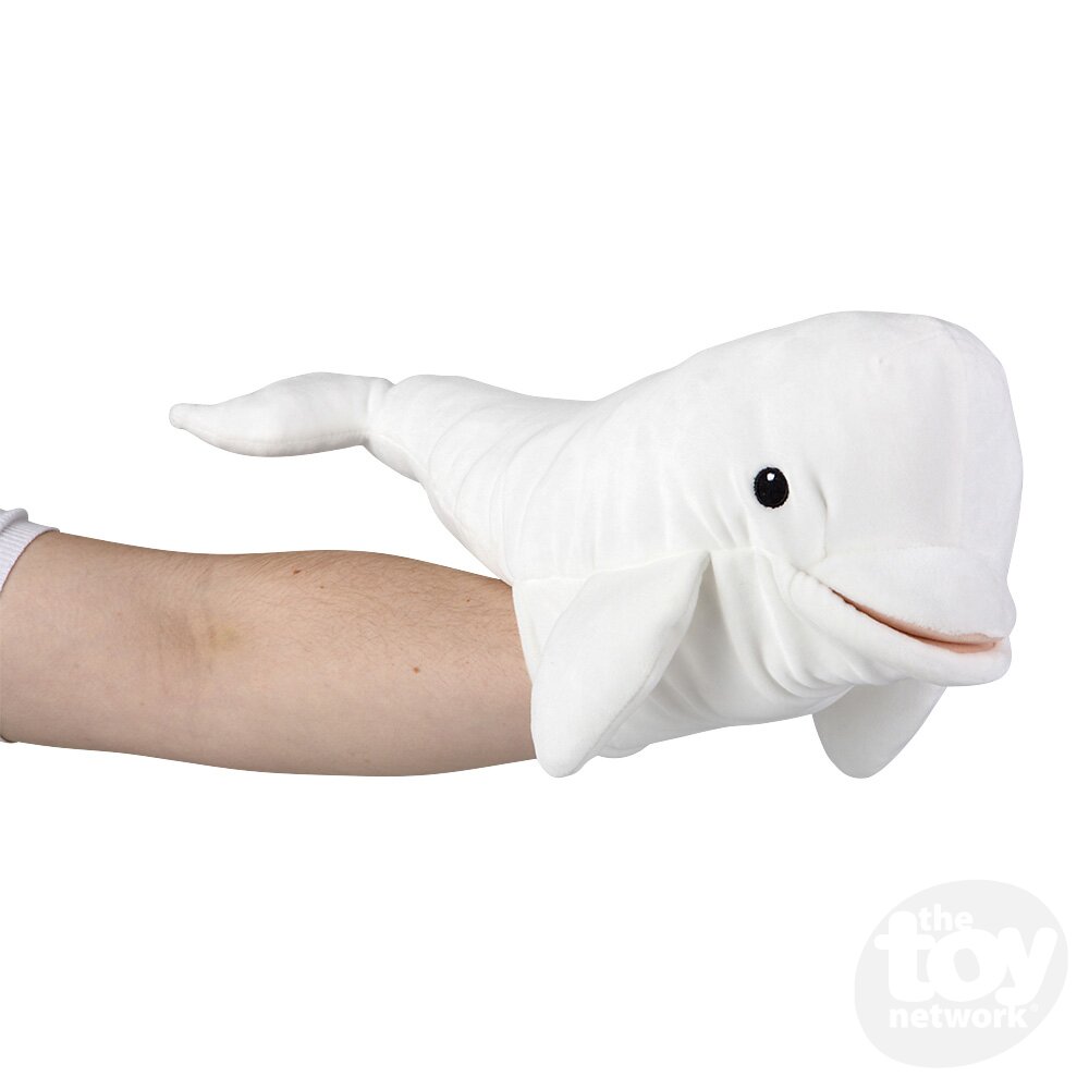15" Ocean Safe Beluga Puppet