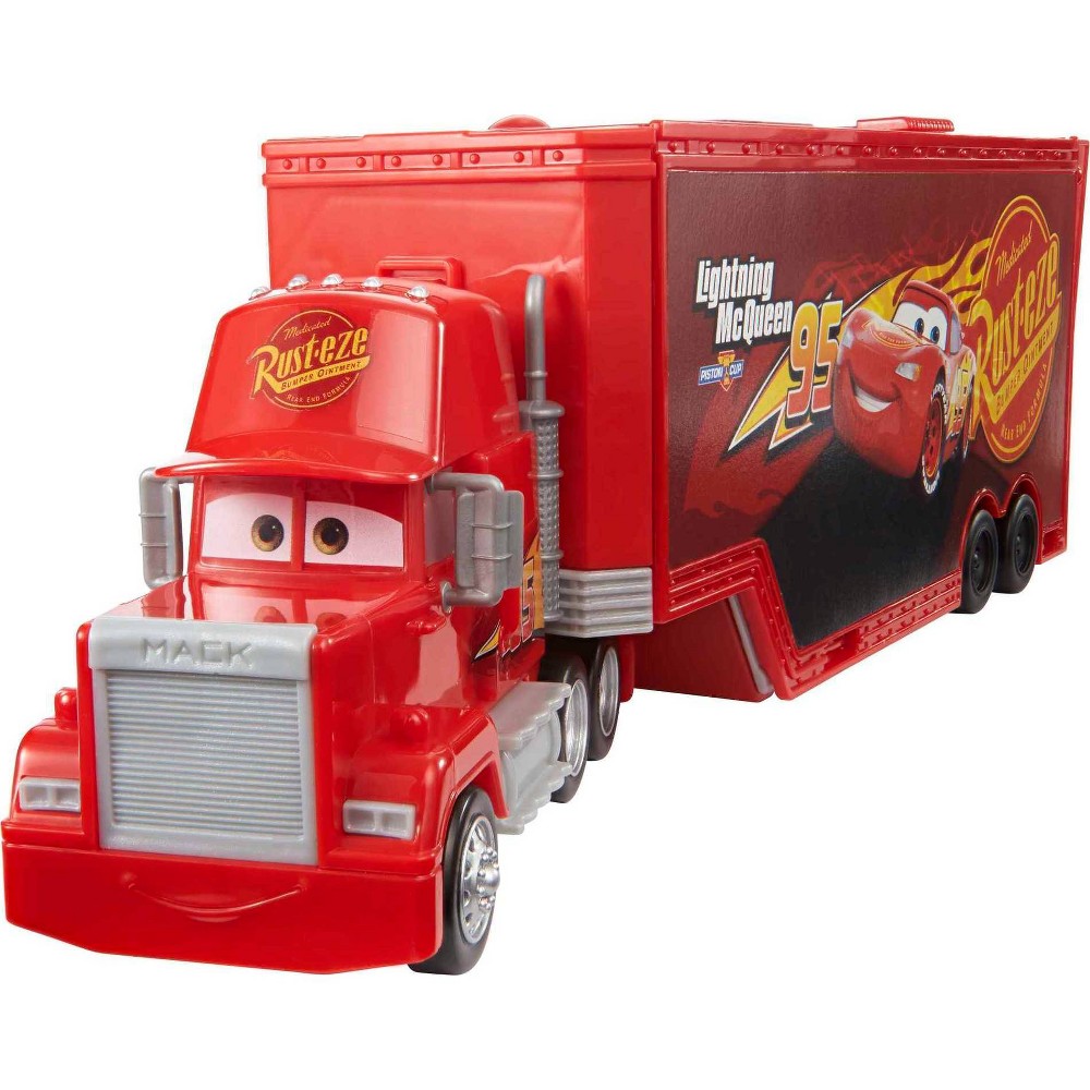 Disney Pixar Cars Transforming Mack Playset 2-in-1 Toy Truck & Tune-up Station with Launcher