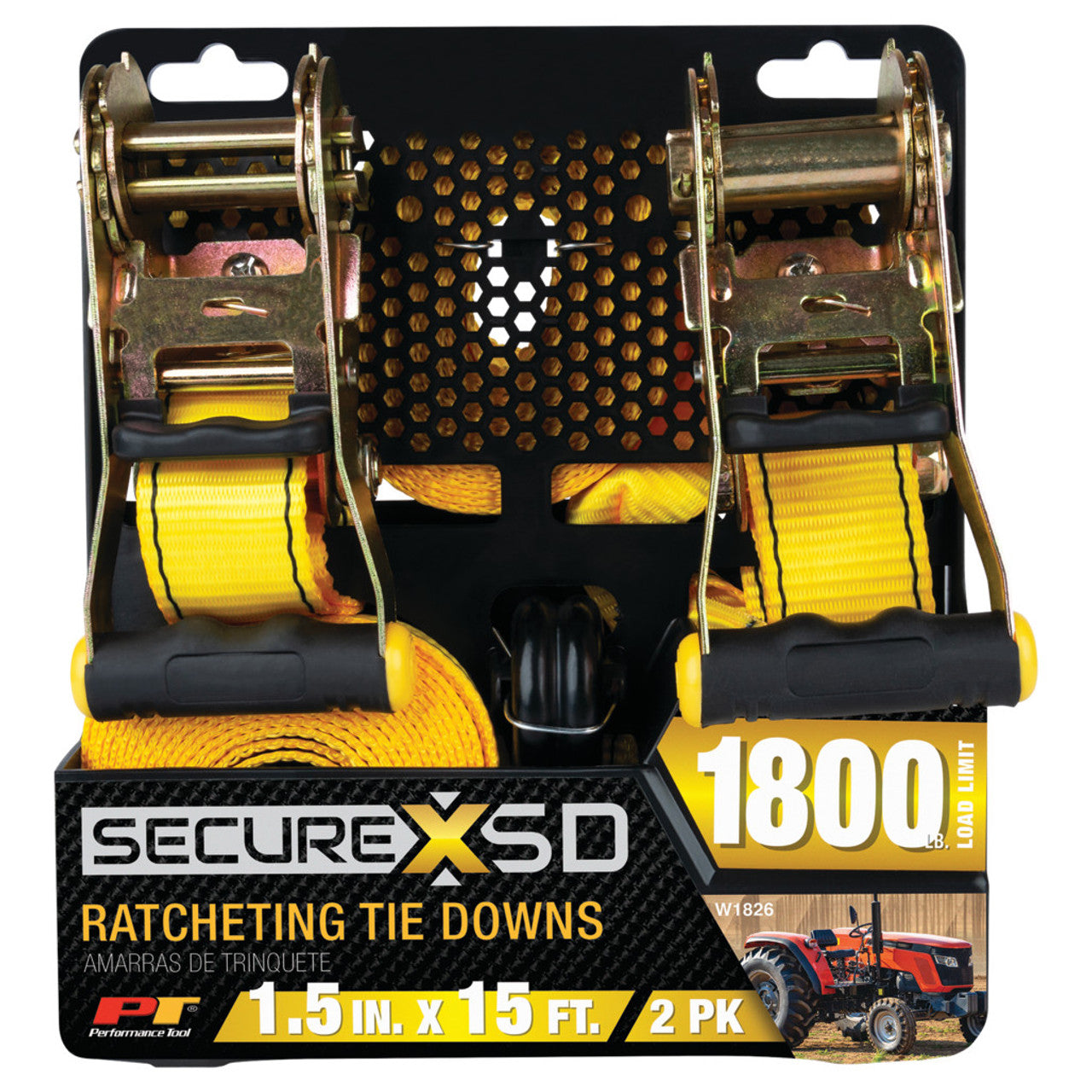 Performance Tools 2 pk. 1-1/2" X 15' Tie Down Straps