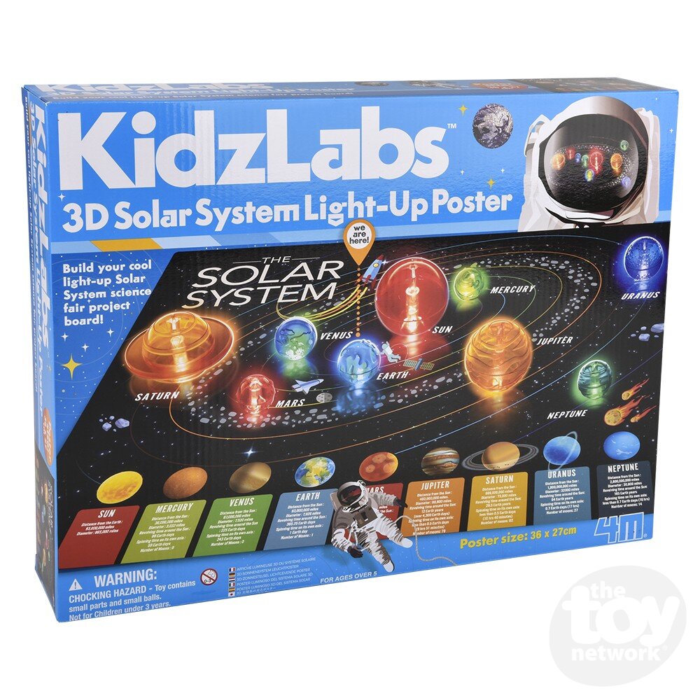 KidzLabs /3d Solar System Light-Up Poster