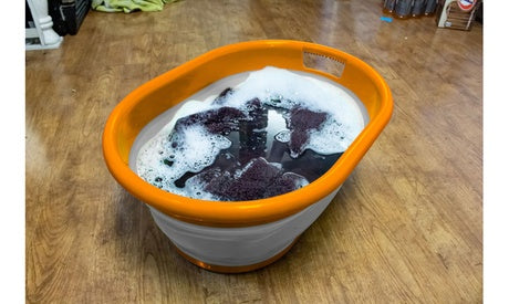 Sona Enterprises Medium Collapsible Orange/Grey Laundry Basket