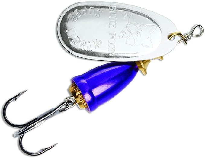 Blue Fox Classic Vibrax 00 Plated 7/64 (Silver/Purple, Size- 0)
