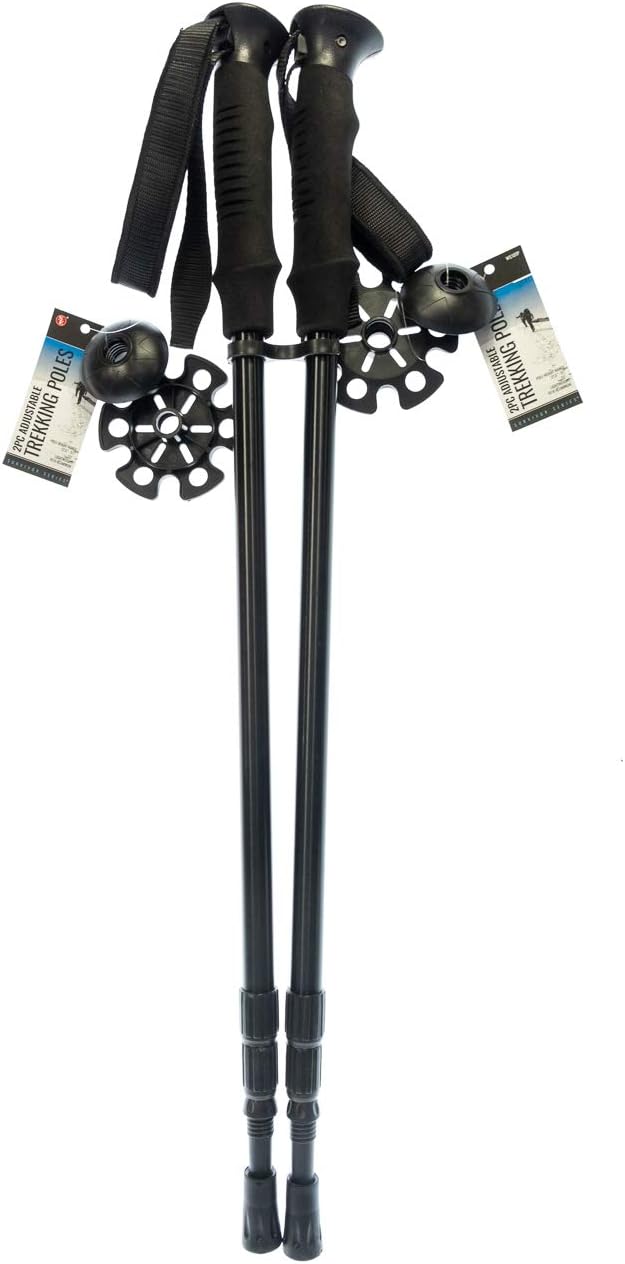 Sona Enterprises Telescoping Trekking Pole Set 26"-53" (Black)