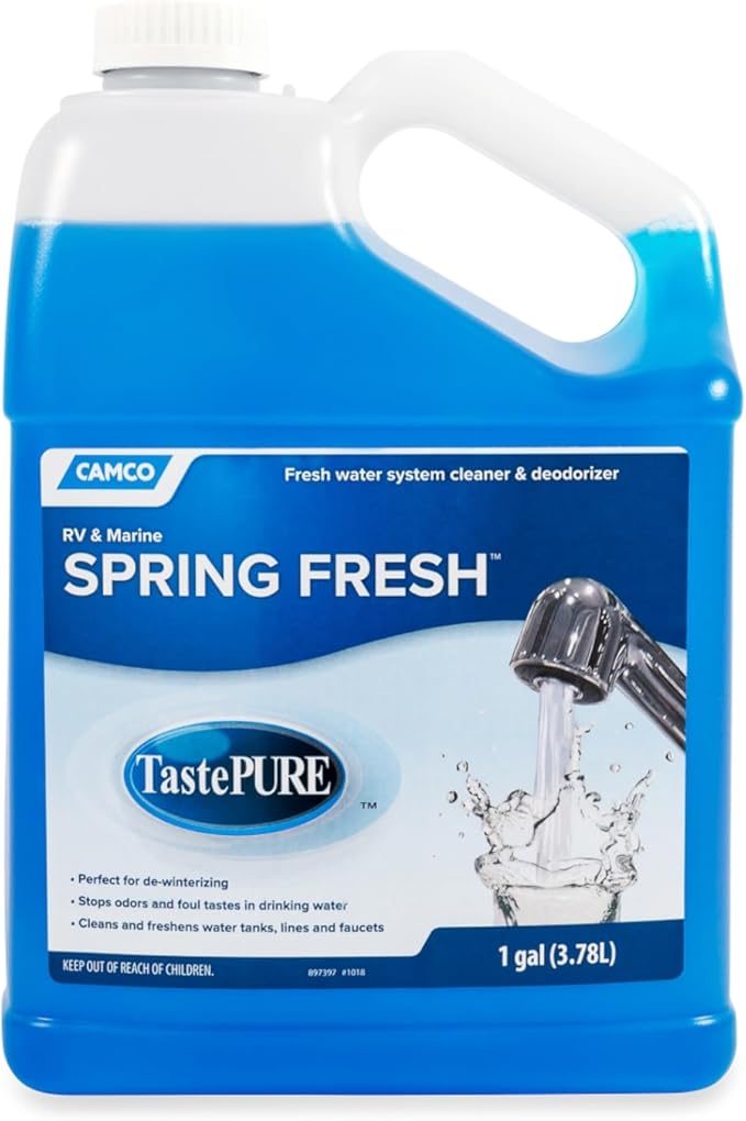 Camco TastePURE Spring Fresh Water System Cleaner and Deodorizer 1gal