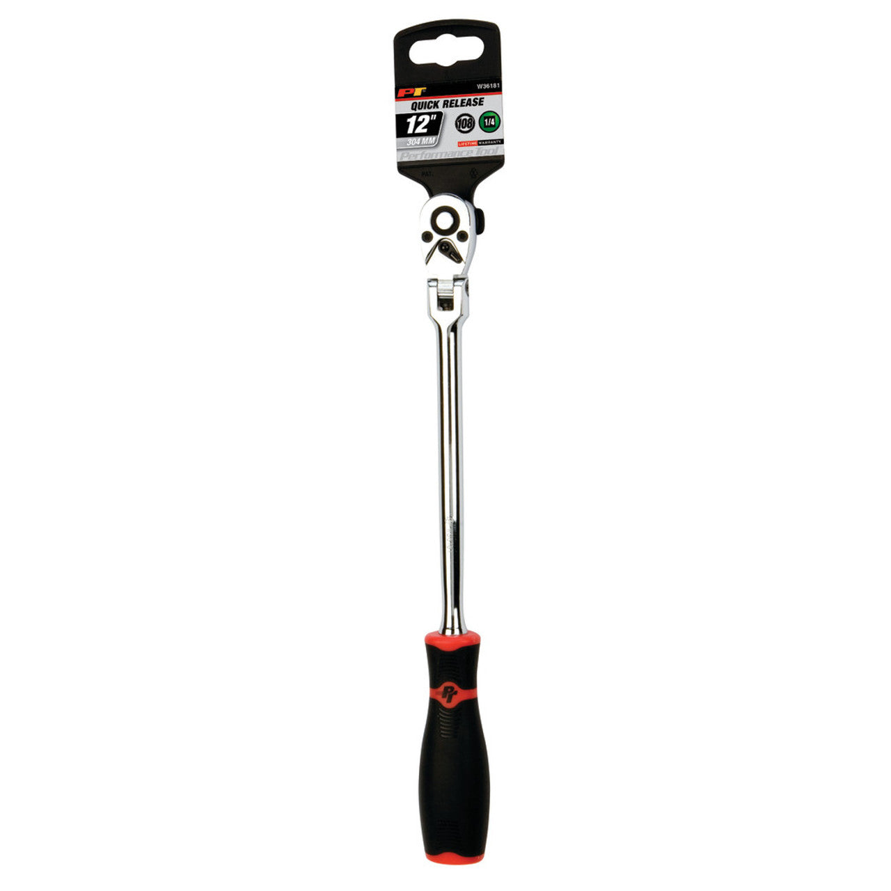 Performance Tool 1/4" Dr. Flex Head Long Ratchet