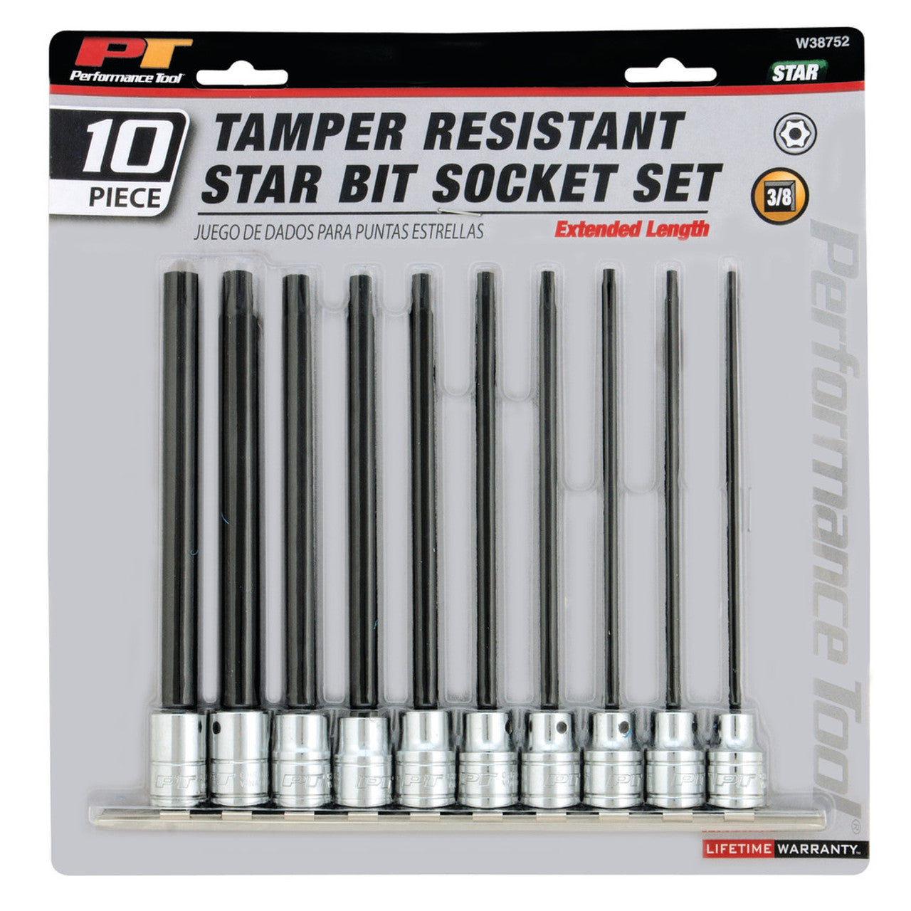 10 pc. 3/8" Dr. TR Star Bit Socket Set