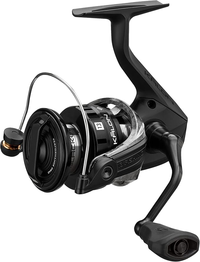 13 FISHING - Kalon O Blackout Spinning Reel - 6.2:1 Gear Ratio - 3.0 Size