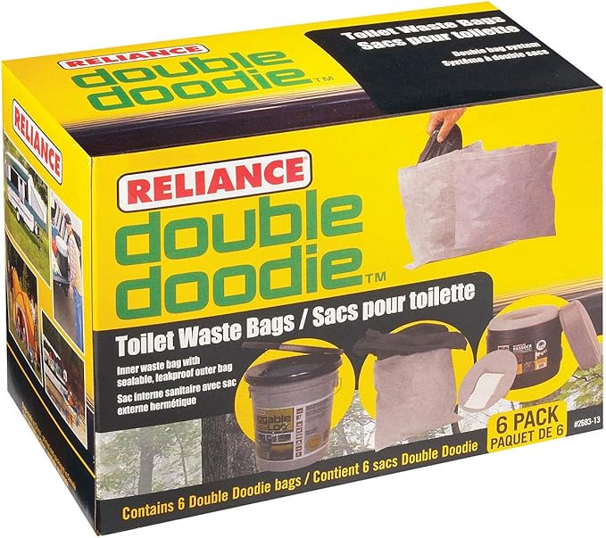 Reliance Products Double Doodie Portable Toilet Waste Bags