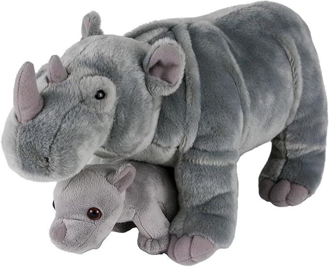 14" And 6" Birth Of Life Rhino Plush
