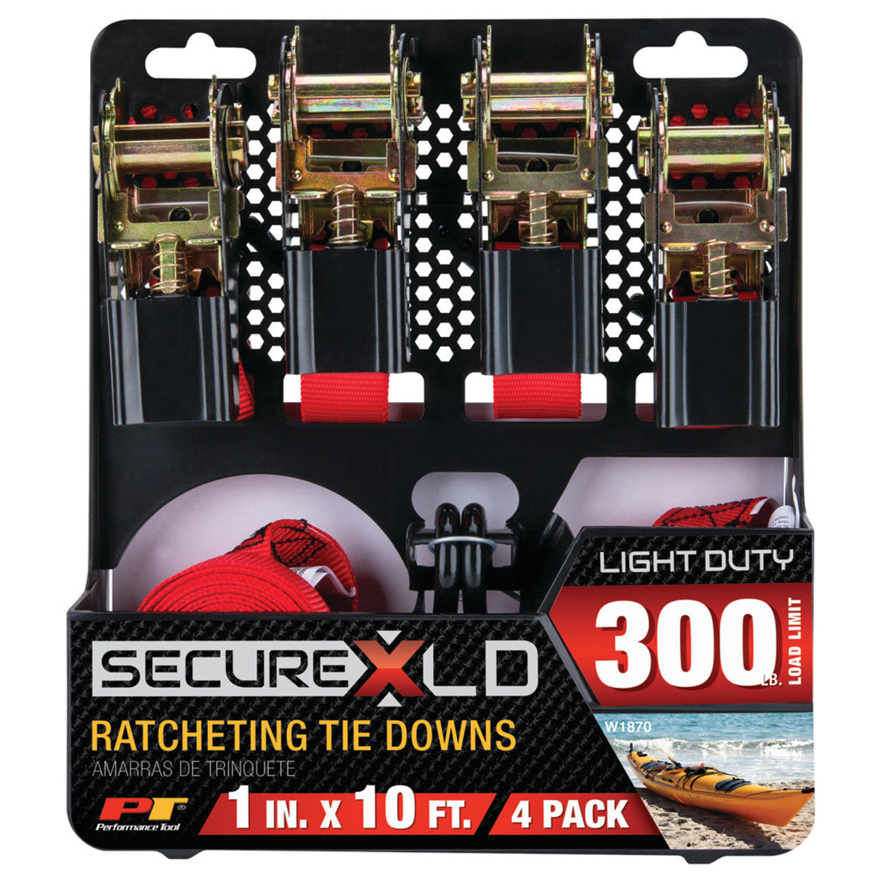 Performance Tools 4 pk. 1" X 10' Tie Down Straps