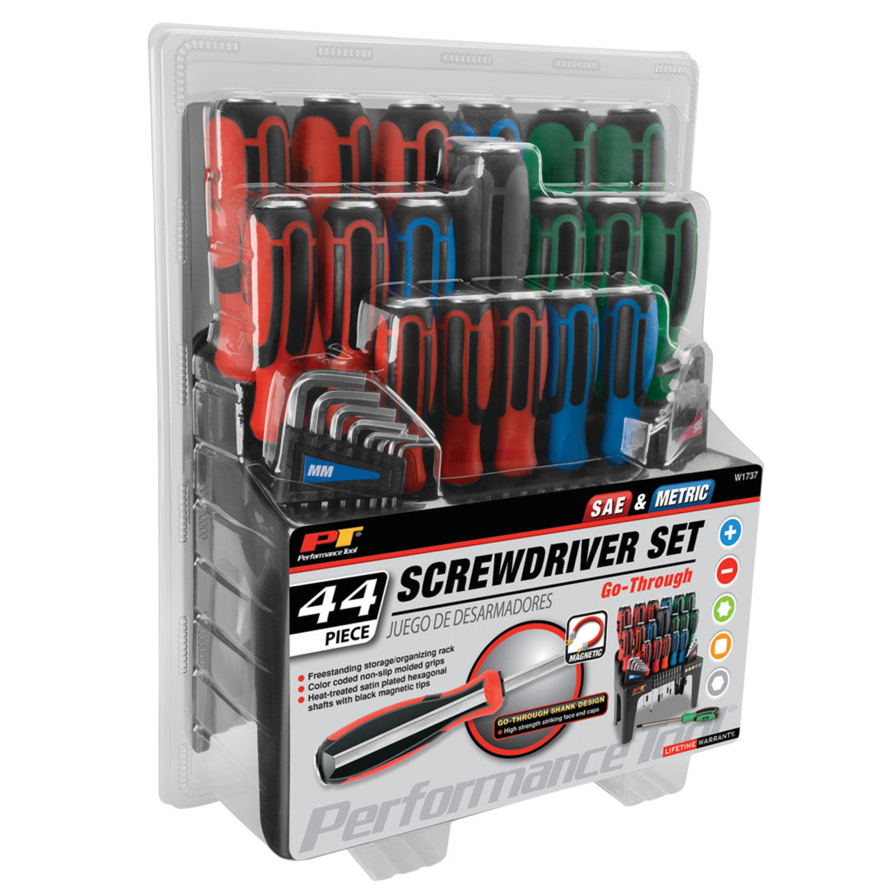Performance Tools 44 pc. Go-Thru Screwdriver Set