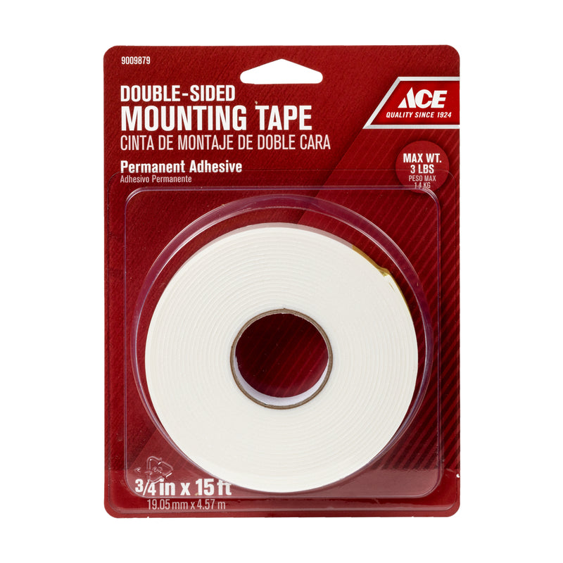 Ace 180 in. L X 3/4 in. W Double-Sided Mounting Tape