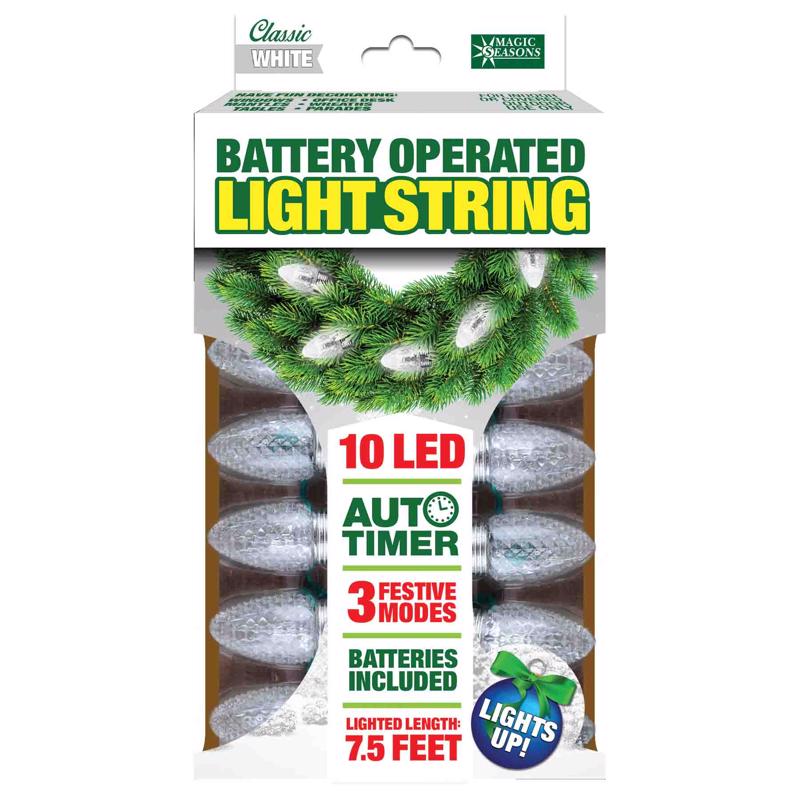 (Archive for Season)Magic Seasons LED White 10 ct String Christmas Lights