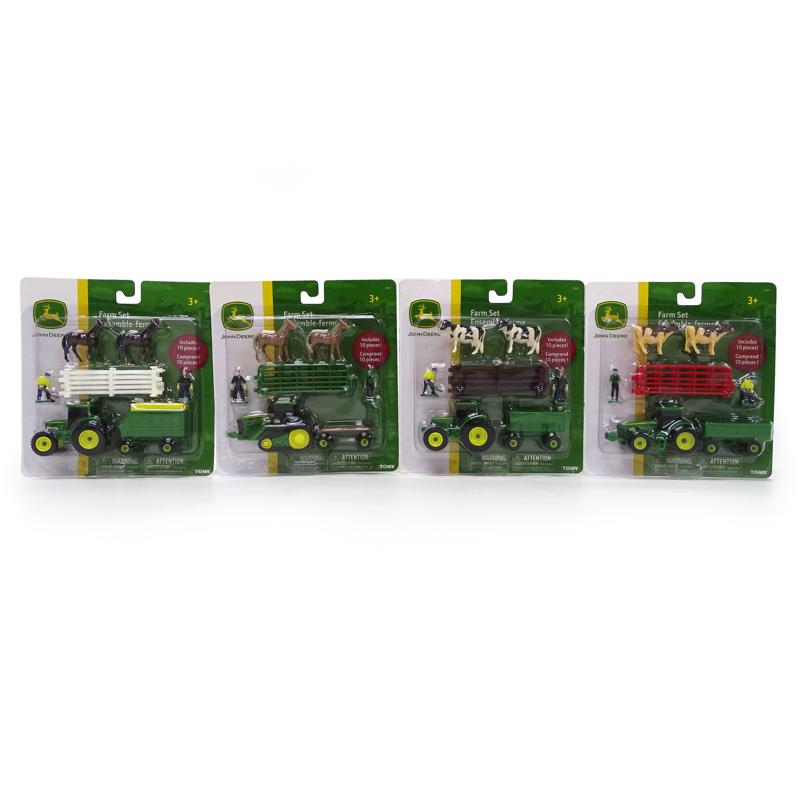 TOMY John Deere Farm Toy Set Assorted 10 pc (Sold separately)