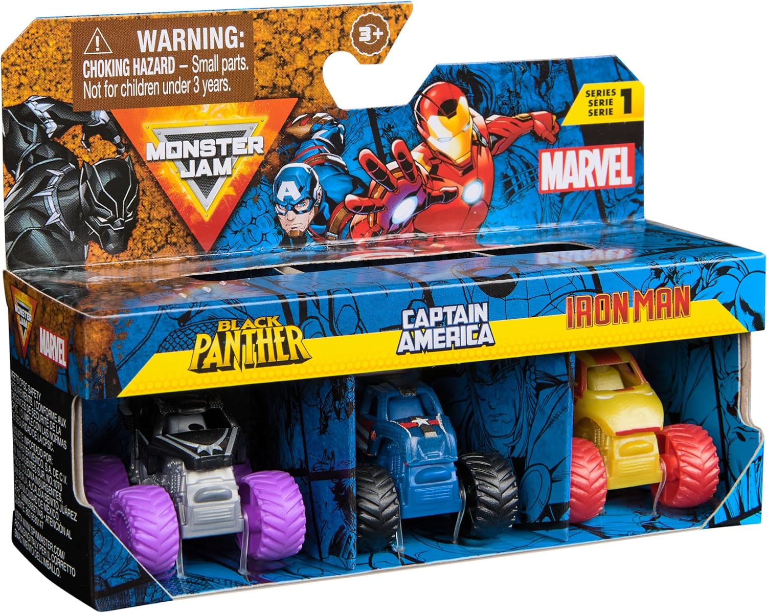 Monster Jam Marvel Mini Monster Truck 3-Pack