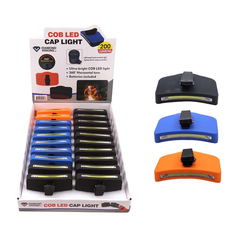 Diamond Visions Max Force 200 lm Assorted LED COB LED Cap Light AAA Battery 1 pk