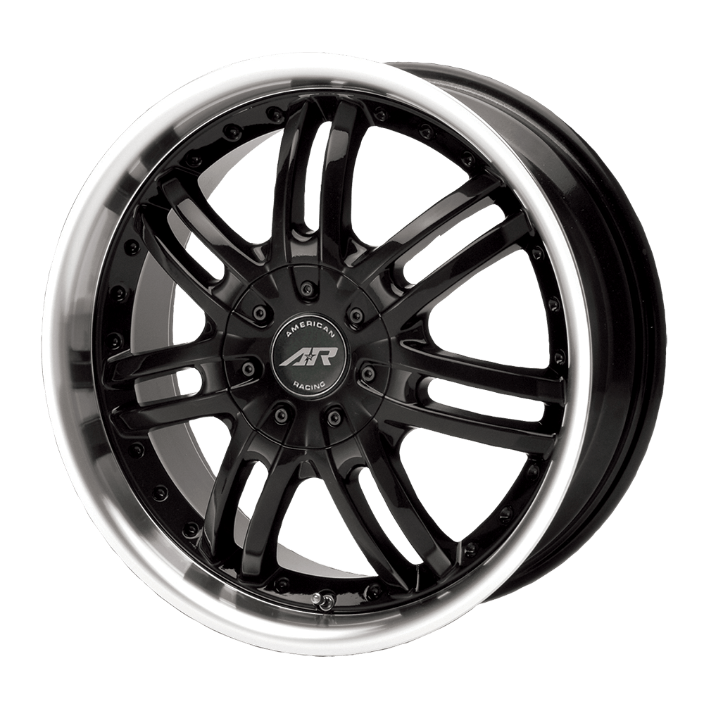 AMERICAN RACING AR363 HAZE 17X7.5 45 5X108/5X114.3 GLOSS BLACK WITH DIAMOND CUT LIP