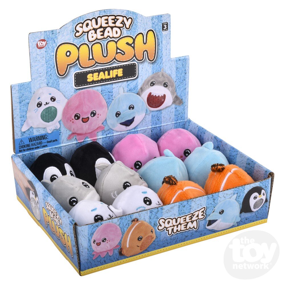 3" Sea Life Squeezy Bead Plush (Sold Separately)