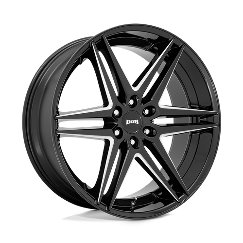 DUB 1PC S267 DIRTY DOG 24X10 25 6X139.7/6X5.5 Glossy Black Milled