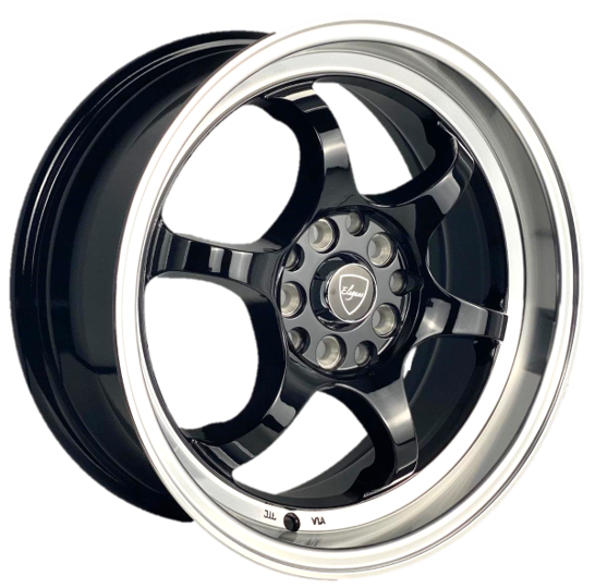 Elegant E21 16x7 35 5x100/5x114.3 Gloss Black Machine Face