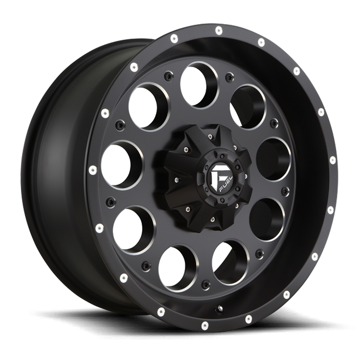 Fuel 1PC D525 REVOLVER 16X8 25 BLANK/BLANK MATTE BLACK MILLED