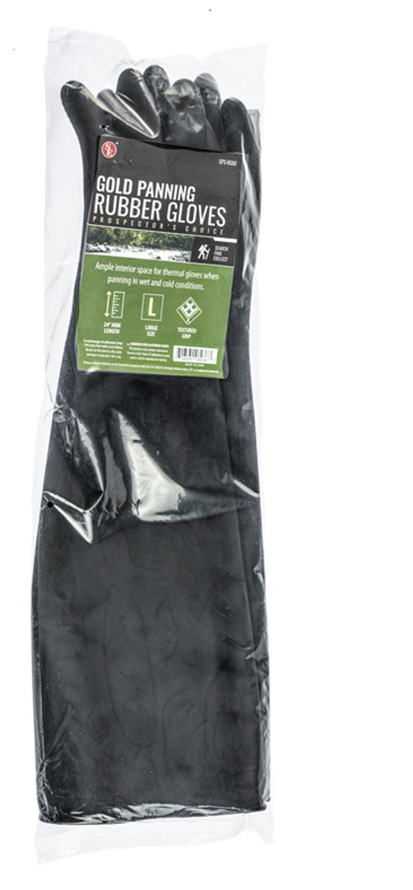 Sona Enterprises 24" Black Rubber Gloves for Gold Panning