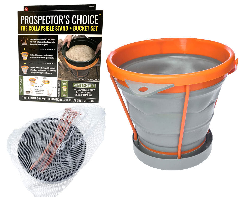 Sona Enterprises 10 Liter Capacity (2.64 Gallons) Collapsible Bucket with Collapsible Stand