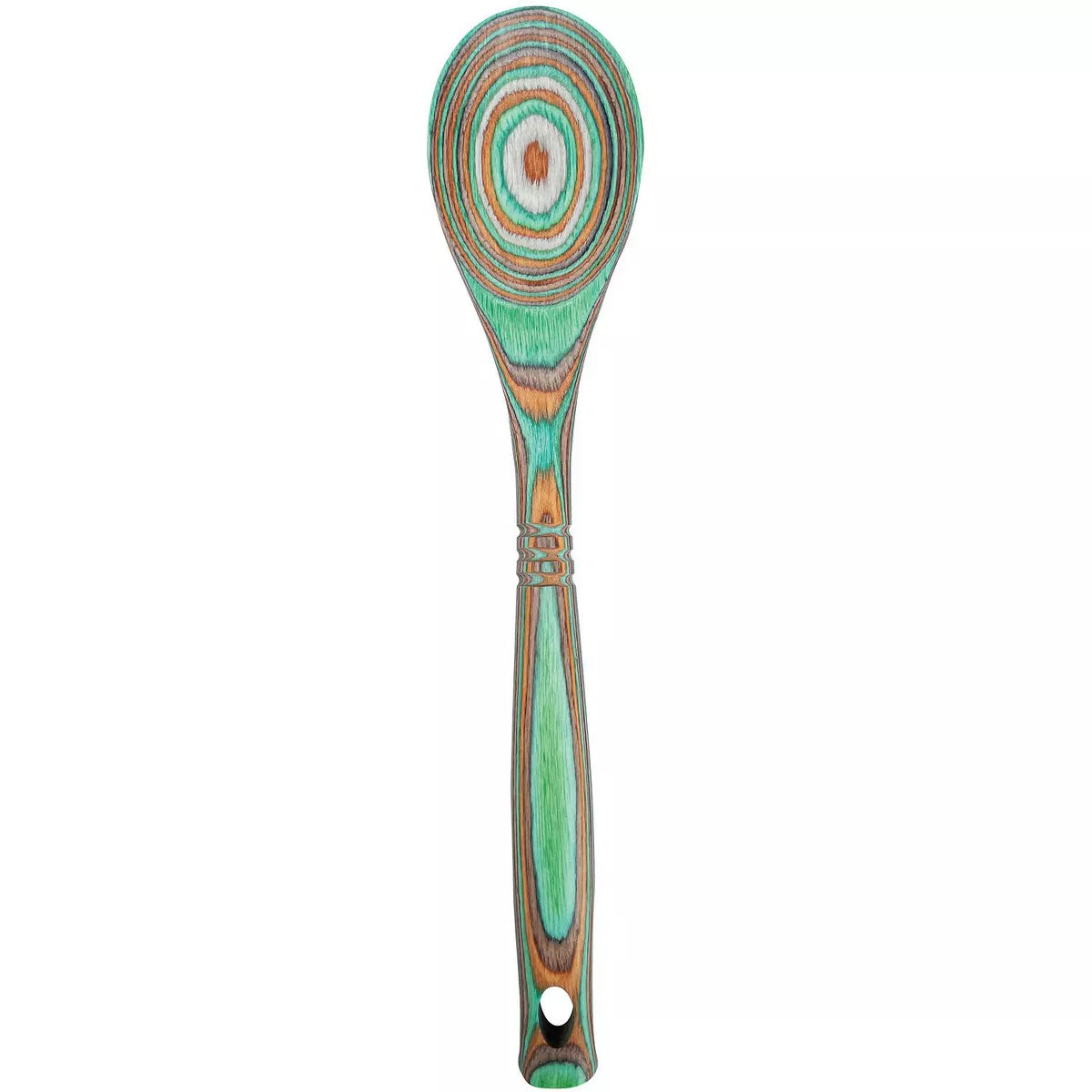 Island Bamboo Pakkawood 12-Inch Spoon (Mint)