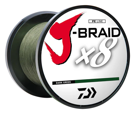 DAIWA J-BRAID x8 BRAIDED LINE - DARK GREEN