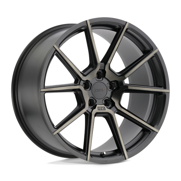 TSW CHRONO 19X10 25 5X114.3/5X4.5 MATTE BLACK W/ MACHINE FACE & DARK TINT