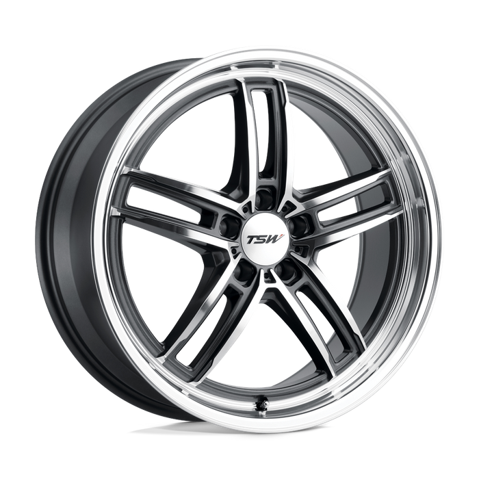 TSW SUZUKA 18X8.5 20 5X120/5X4.72 GLOSS GUNMETAL W/ MIRROR CUT FACE & LIP