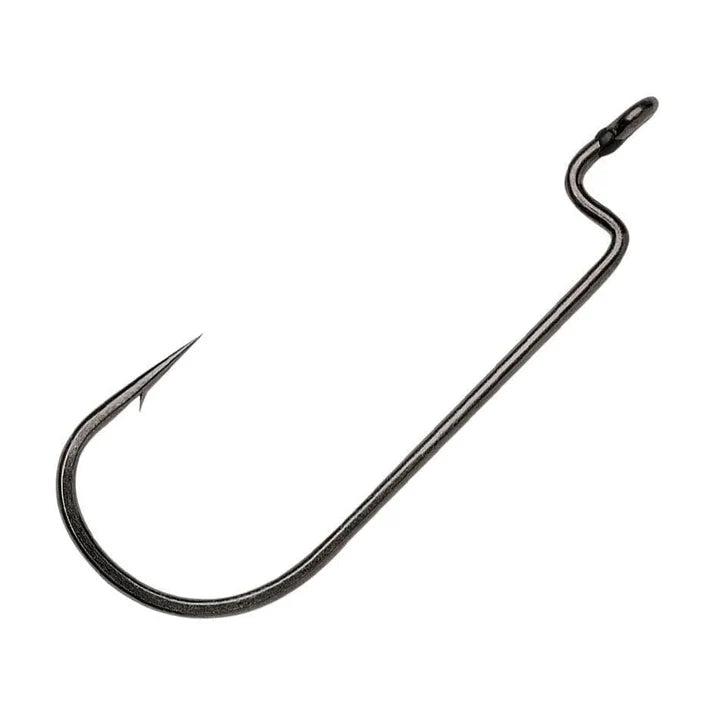 VMC Heavy Duty Worm Hook #2/0 (Black Nickel) 6 Pack