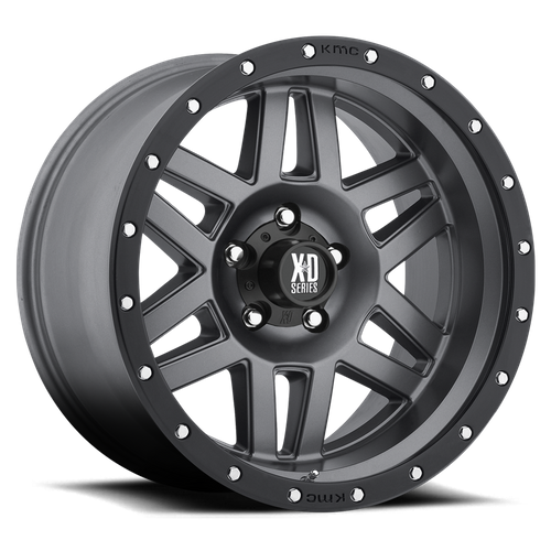 XD XD128 MACHETE 17X9 18 6X139.7/6X5.5 Matte Gray Black Ring