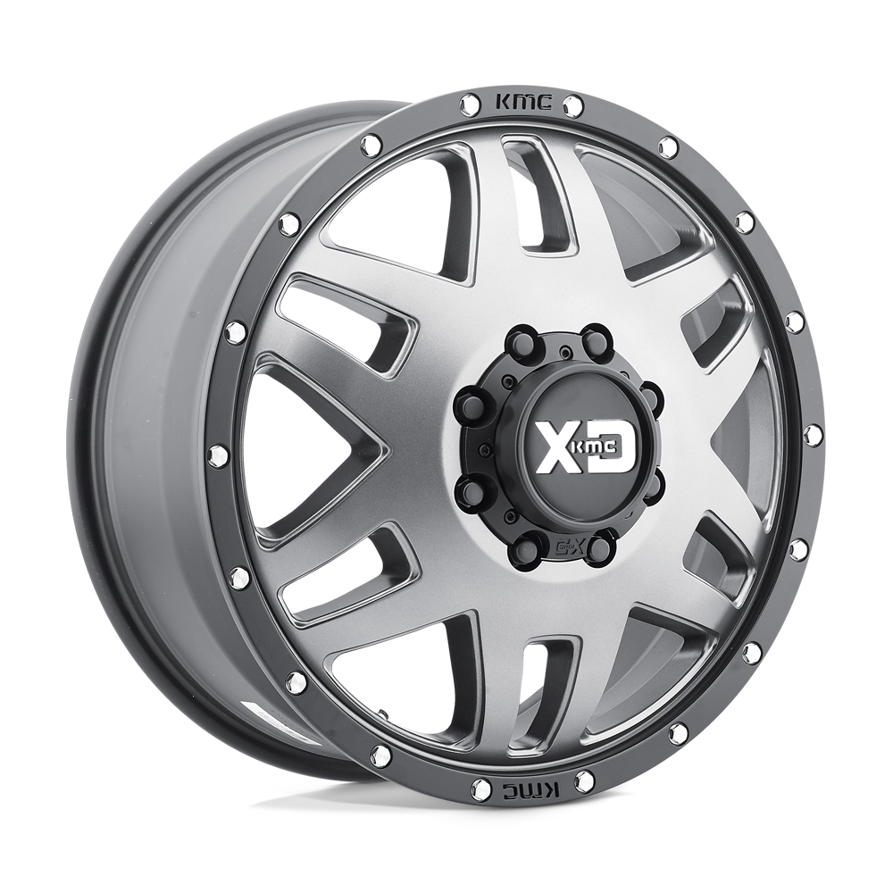 XD XD130 MACHETE DUALLY 20X8.25 -198 8X165.1 MATTE GRAY BLACK RING C-BORE 121.5