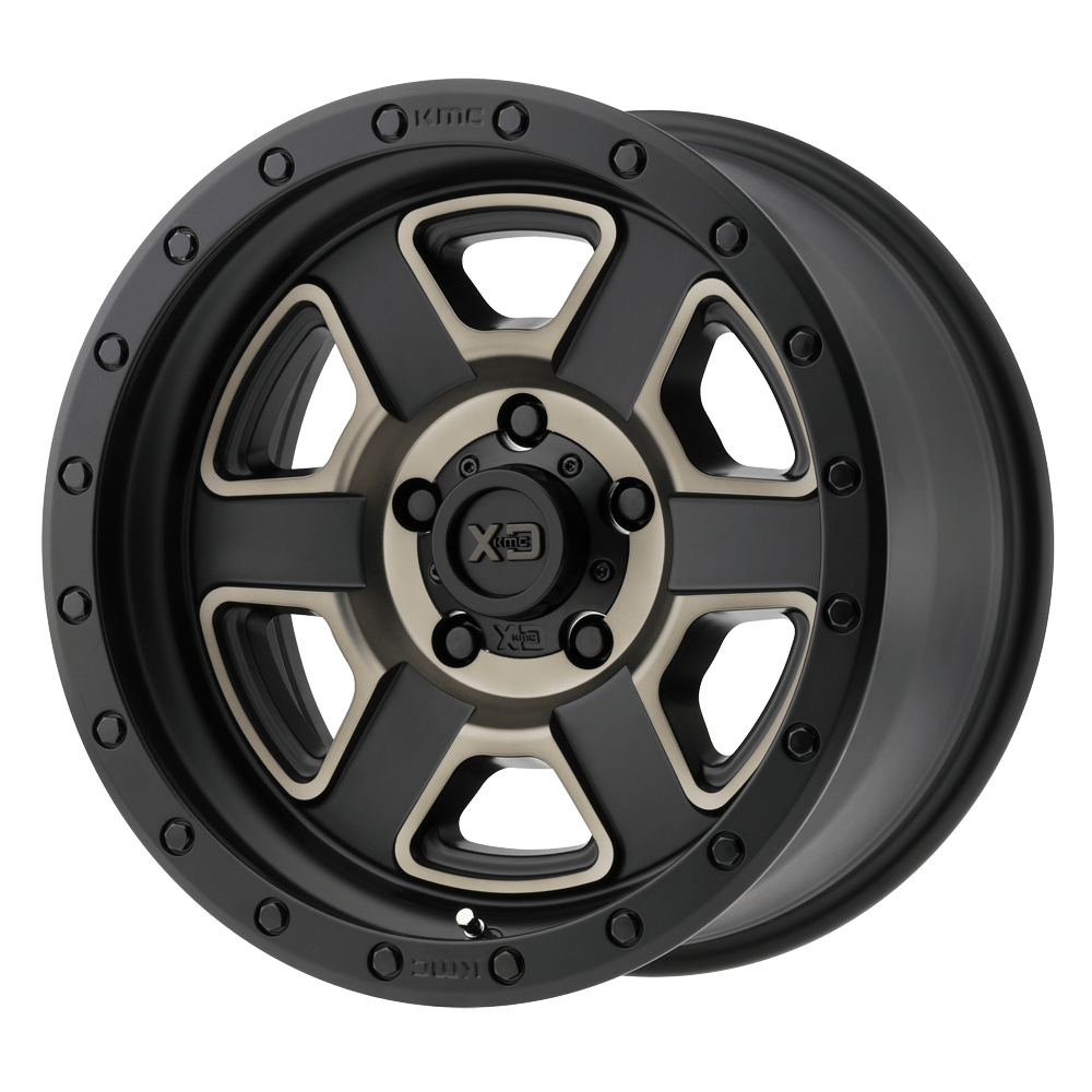 XD XD133 FUSION OFF-ROAD 17X9 -12 8X165.1/8X6.5 Satin Black Machined With Dark Tint Clear Coat