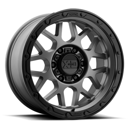XD XD135 GRENADE OR 17X9 18 8X165.1/8X6.5 Matte Gray Matte Black Lip