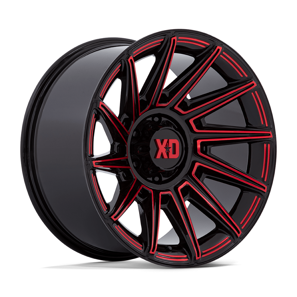 XD XD867 SPECTER 20X10 -18 5X127 GLOSS BLACK WITH RED TINT