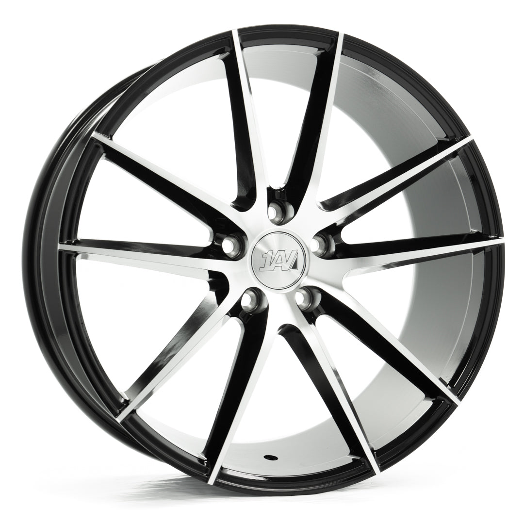 AXE ZX7 20X8.5 35 5X114 BLACK AND POLISHED FACE