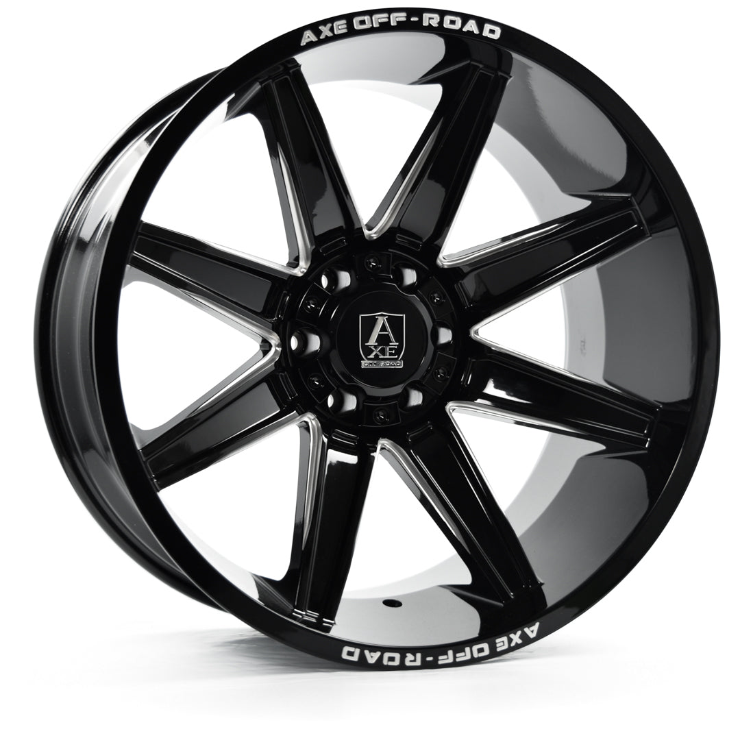 AXE ARTEMIS 22X10 -19 8X170 GLOSS BLACK MILLED