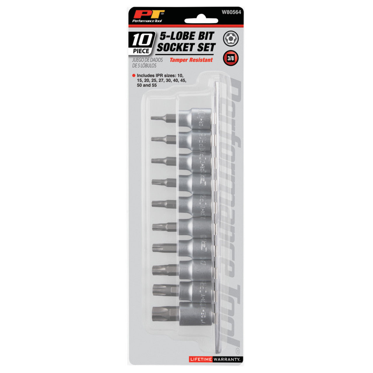 10 pc. 5 Lobe Socket Set