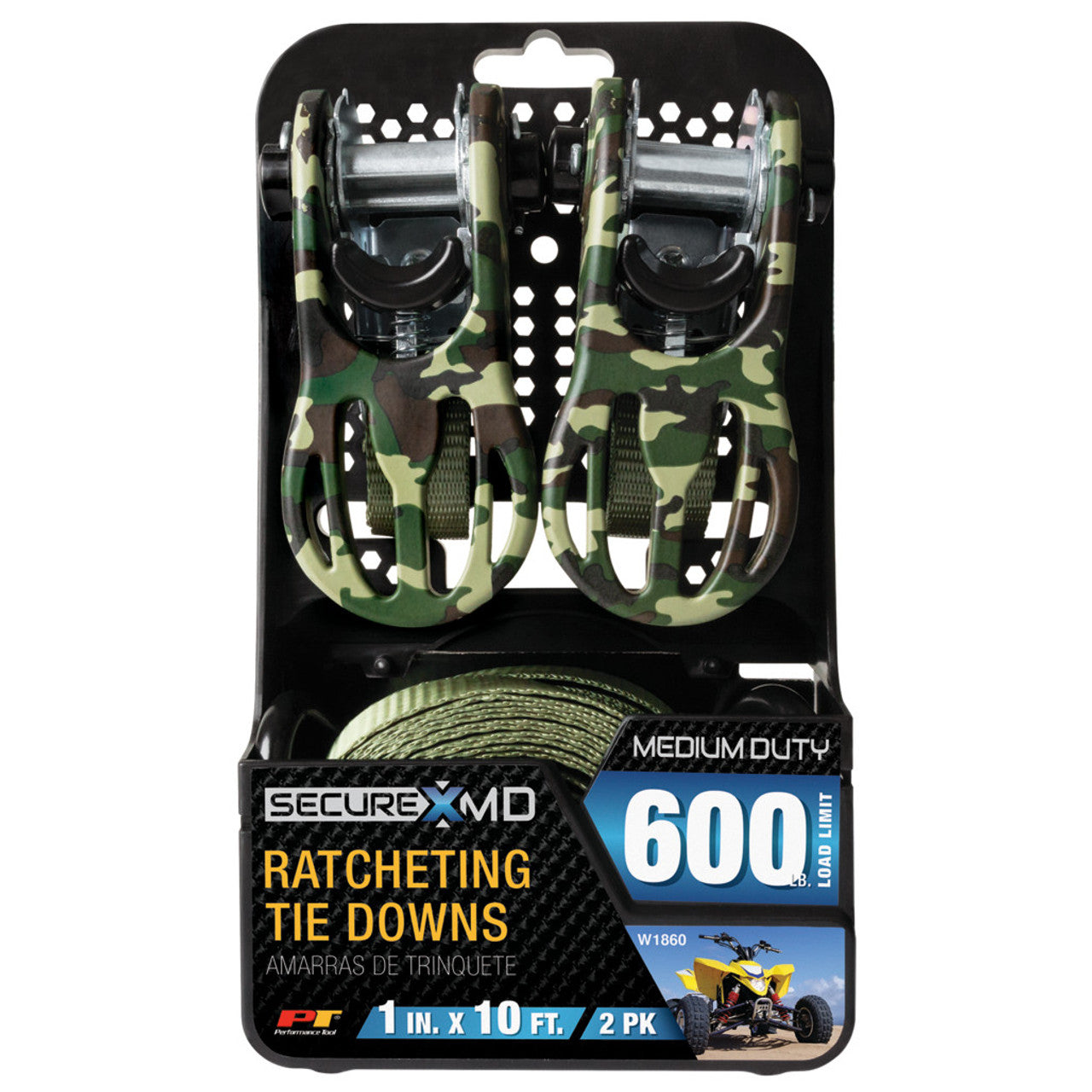 Performance Tools 2 pk. 1" X 10' Camo Tie Down Straps