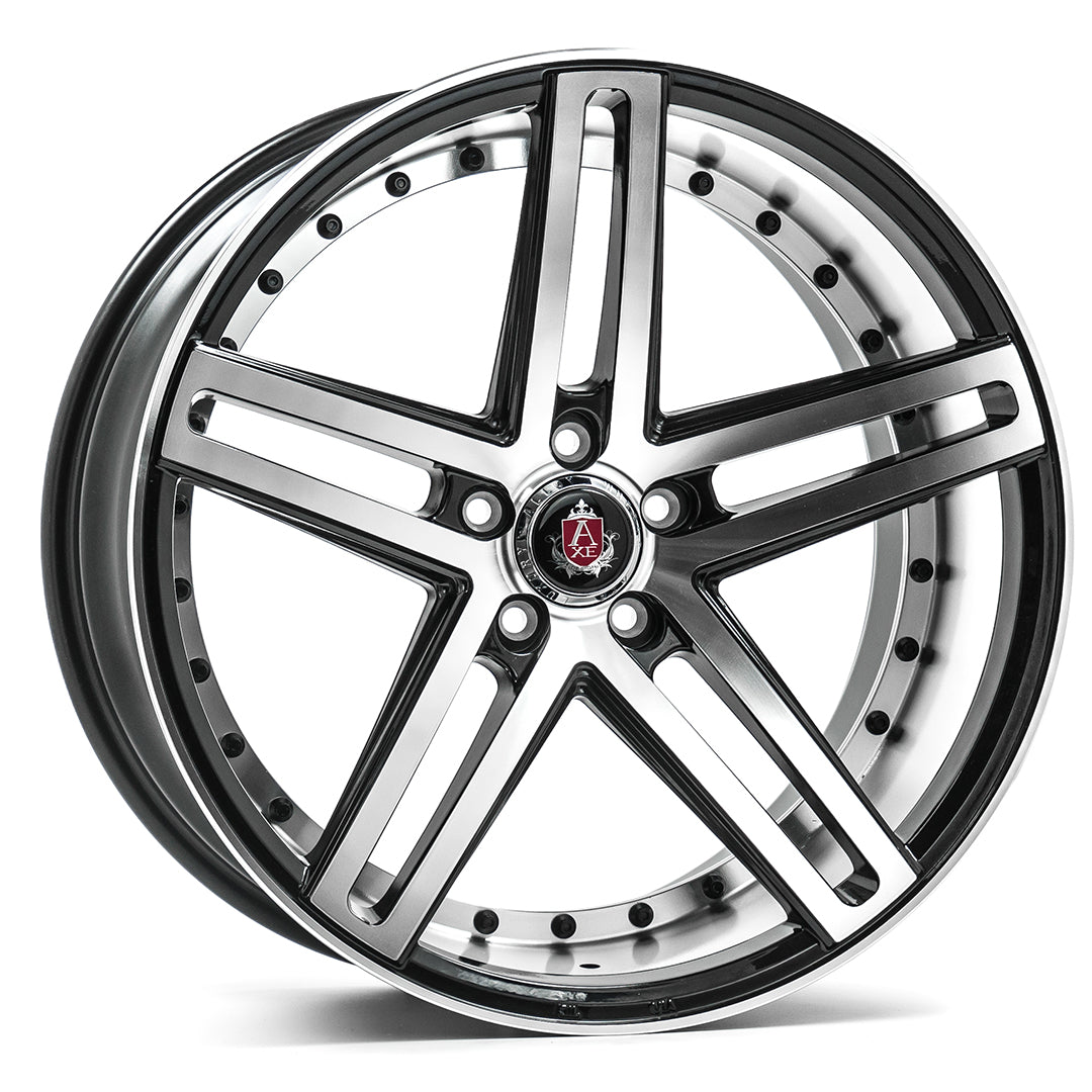 AXE EX20 20X8.5 38 5X114 BLACK AND POLISHED FACE