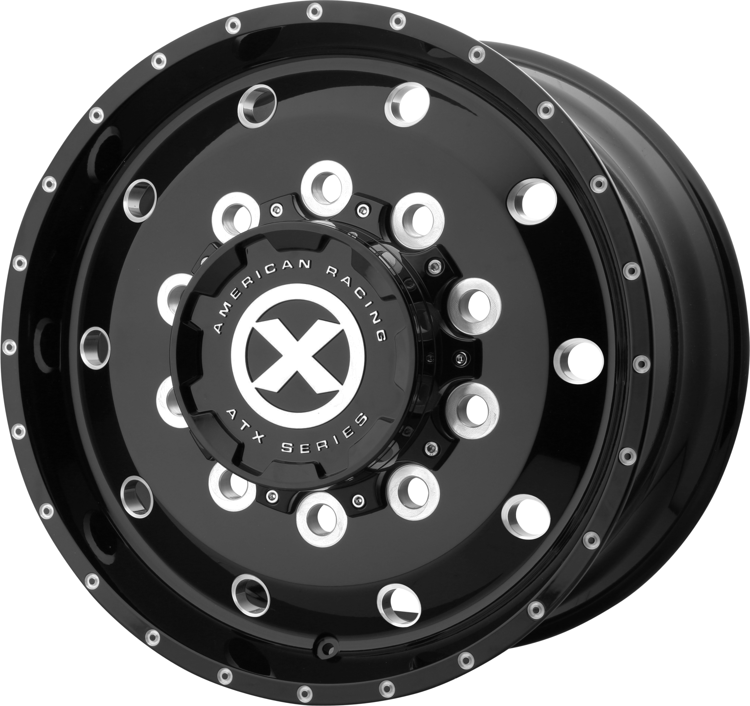 ATX AO400 BAJA 22.5X12.25 119 10X285.75/10X11.25 Gloss Black Milled - Front
